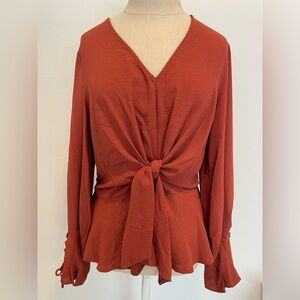Orange Blouse Size Medium